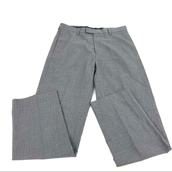 Kenneth Cole Reaction Men’s Gray Dress Pants 34 - Picture 2 of 4